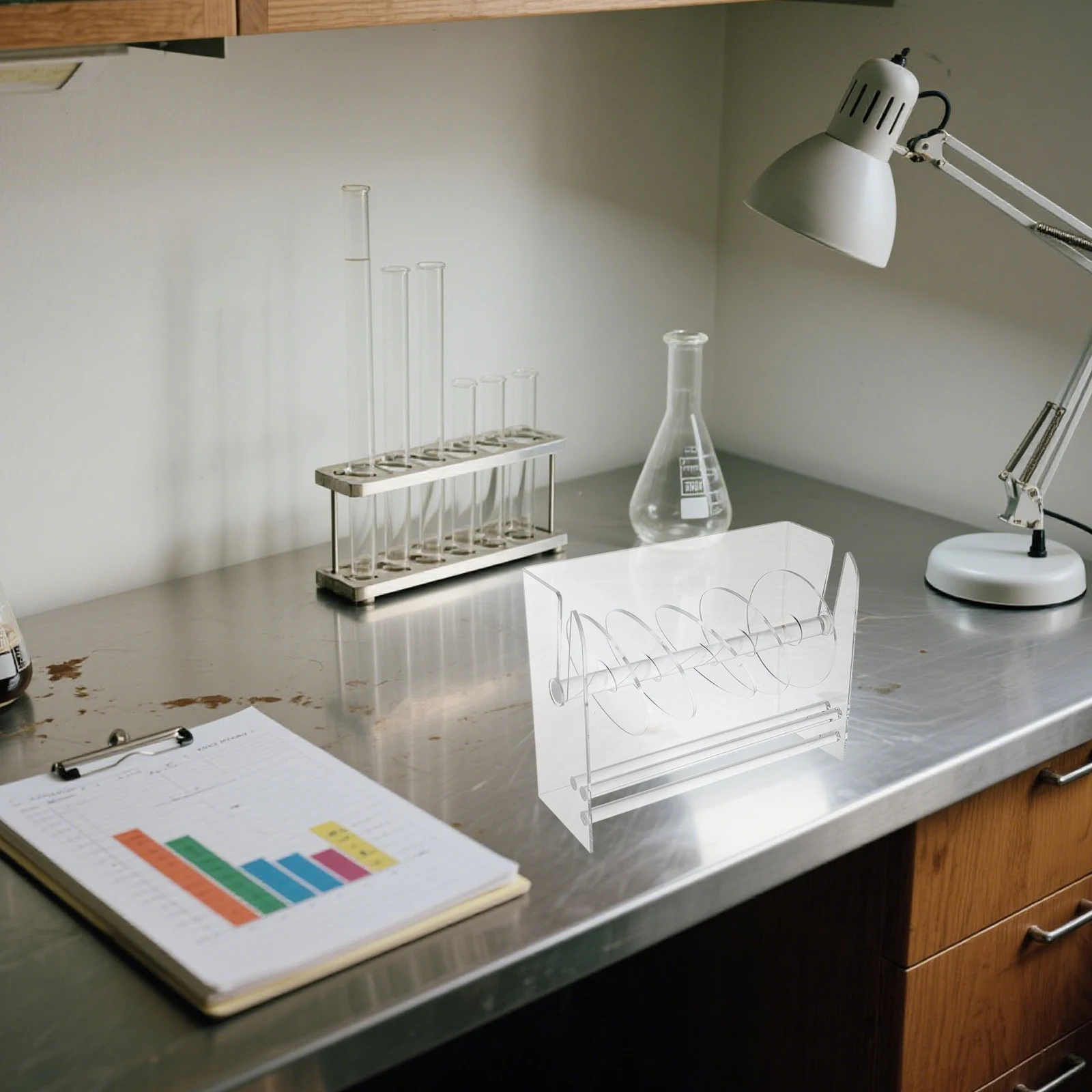 قابل للتعديل الاكريليك التسمية موزع سطح المكتب ملصق لفة المنظم متعدد لفة حامل حامل لمكتب المنزل المدرسة التجزئة #5