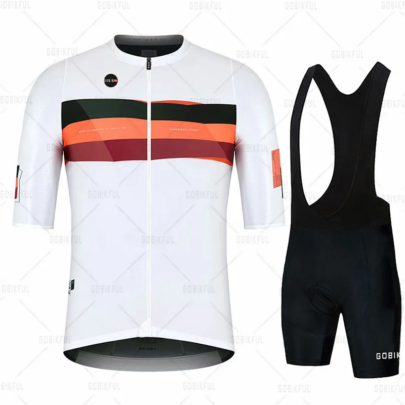 Salexo Cycling Clothing Men Cycling Set Bike Clothing Breathable Anti-UV Bicycle Suits Wear Bib Short Sleeve Jersey Clothes