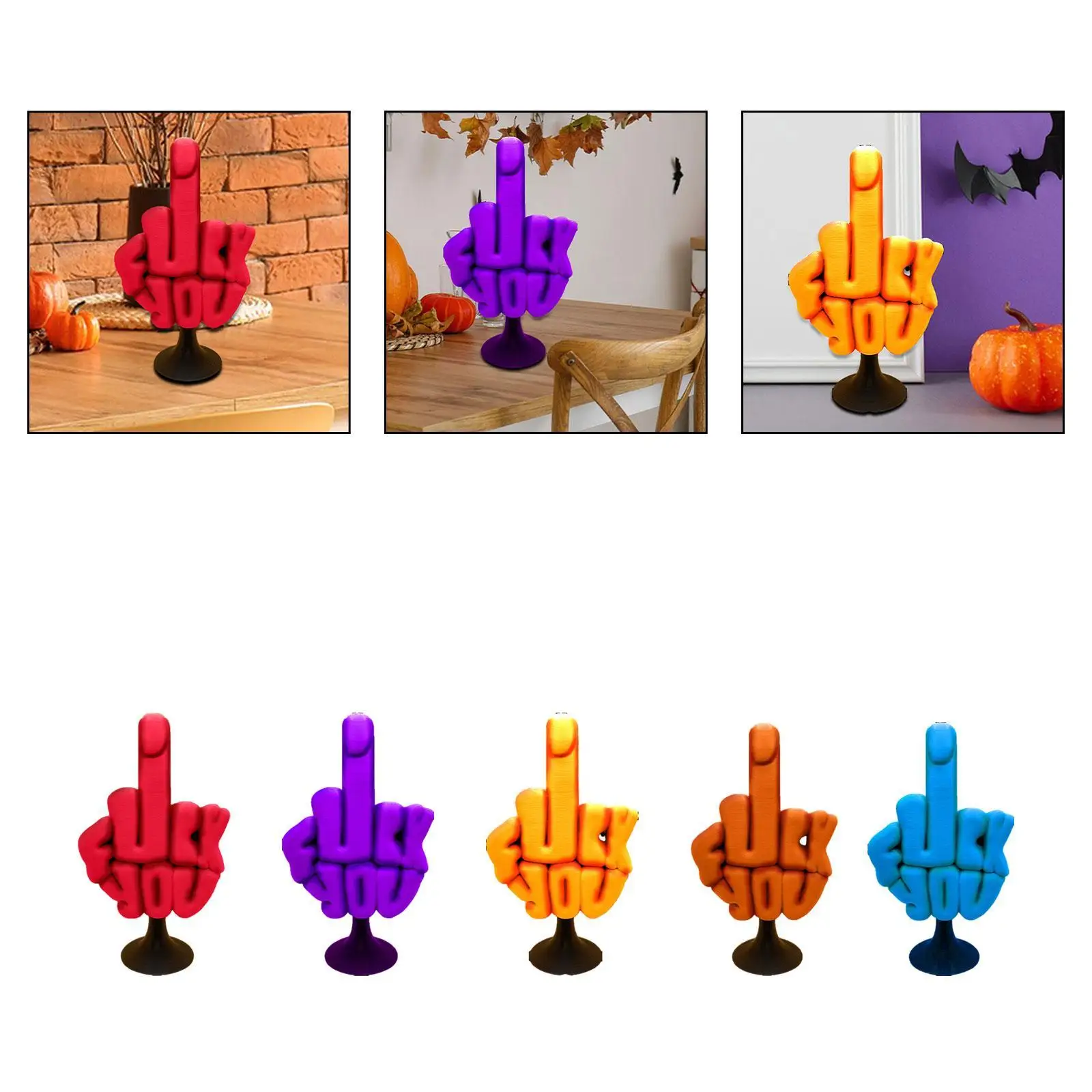 

Middle Finger Figurine Desk Accessory Holiday Decoration Middle Finger Decoration for Party Shelf Indoor Tabletop Living Room