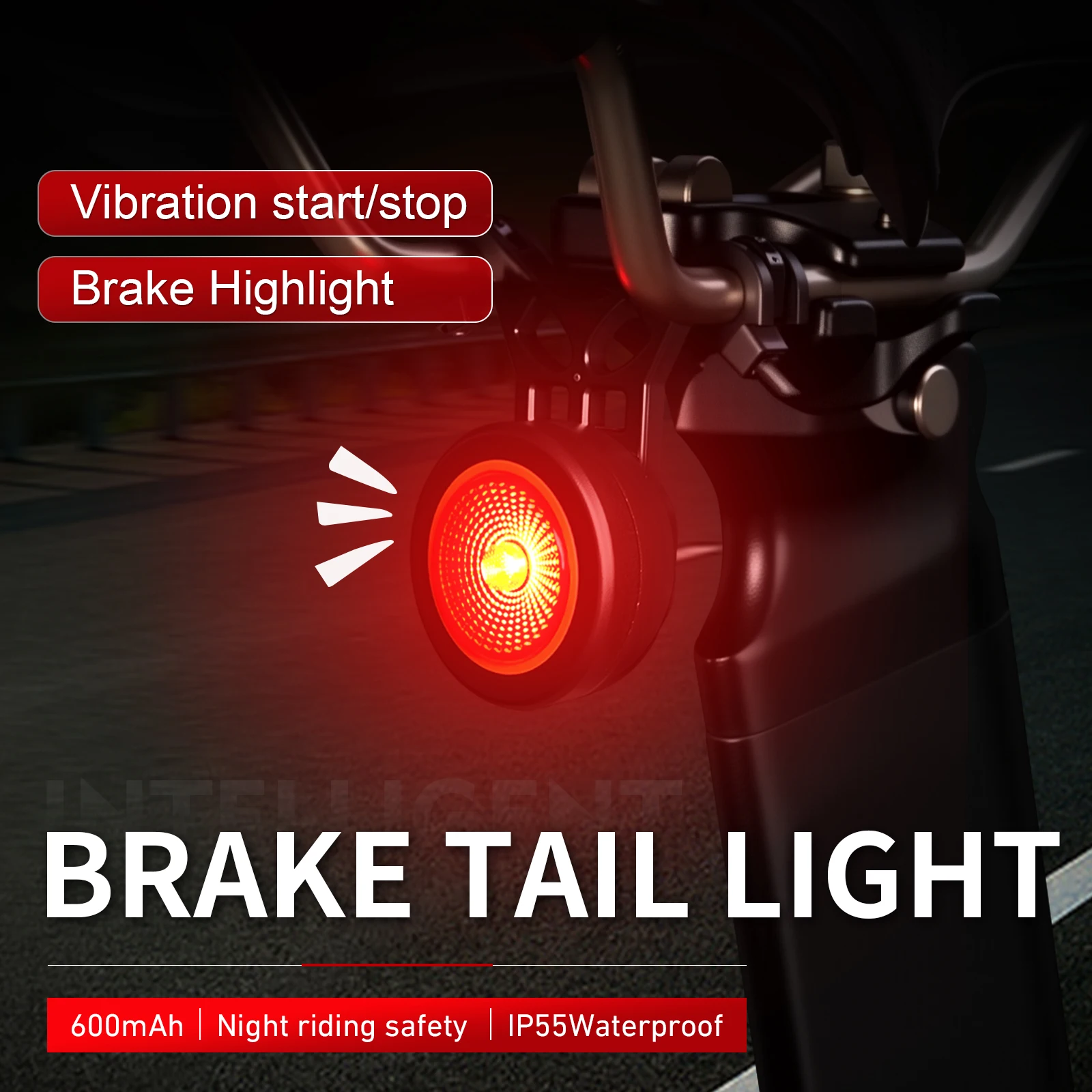 

CYCLAMI Bike Tail light Magnetic Bicycle Rear Lights Smart Auto Brake Sensing Rechargeable Waterproof MTB Road Taillight