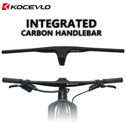 KOCEVLO MTB CARBON Handlebar Negative 17° 50-90MM For Efficient Integrated Handlebar For MTB (XC, Marathon)  740MM