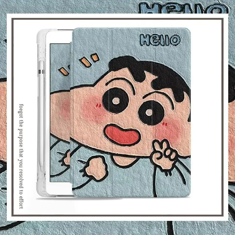 

Crayon Shin-chan Ipad Case For 10 Generation 7/8/9th 10.2in Cartoon Case for 2024 Pro Air6 11in Tablet Case Mini4 5 Smart Cover