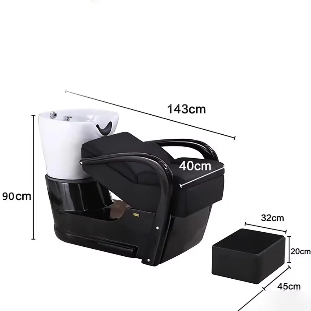 Glamour Luxury Hair Shampoo Bed Modern Exquisite Lounge Ergonomic Shampoo Bed Trendy Portable Cadeira De Barbearia Furniture