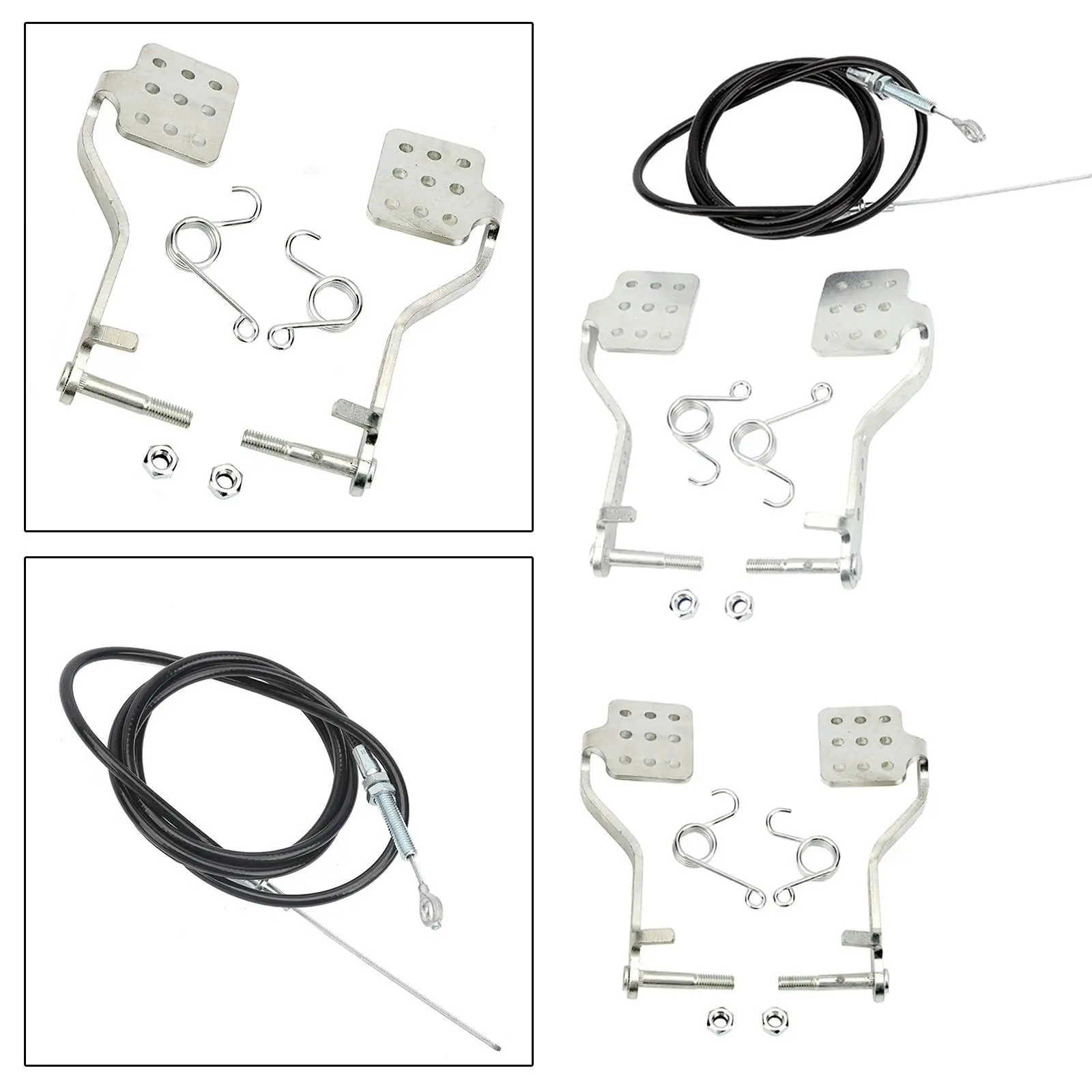 Go Kart Pedals Replacement Spare Parts Sturdy Throttle Cable Spring for 212cc Drift Trike Azusa Fun Kart Road Rocket Carter