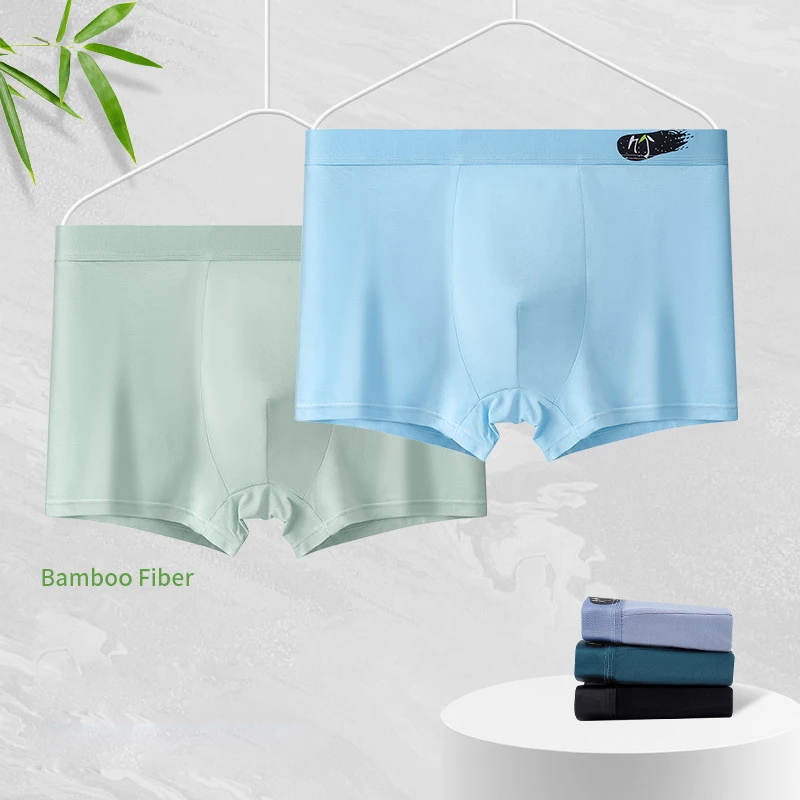 

3pcs Man Underwear Bamboo Fiber Comfortable Breathable Men Boxers Viscose Fibers Underpants L XL XXL 3XL 4XL Man Underpanties