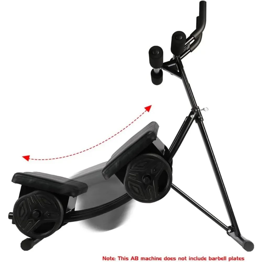 Ab Workout Equipment - Ab Machine with Height Adjustable Foldable Design for Home Gym Strength Training