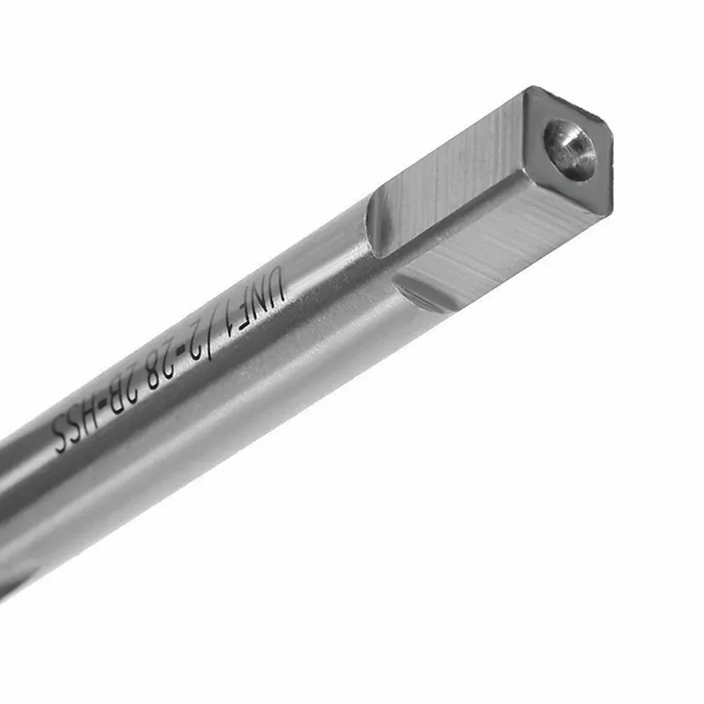 1 STÜCK 1/2-28 Handgewindebohrer 4 Nuten HSS Metrisches Gewindebohrer Bohrer für Griffperforation oder Reinigung vorhandene Gewinde Handwerkzeug