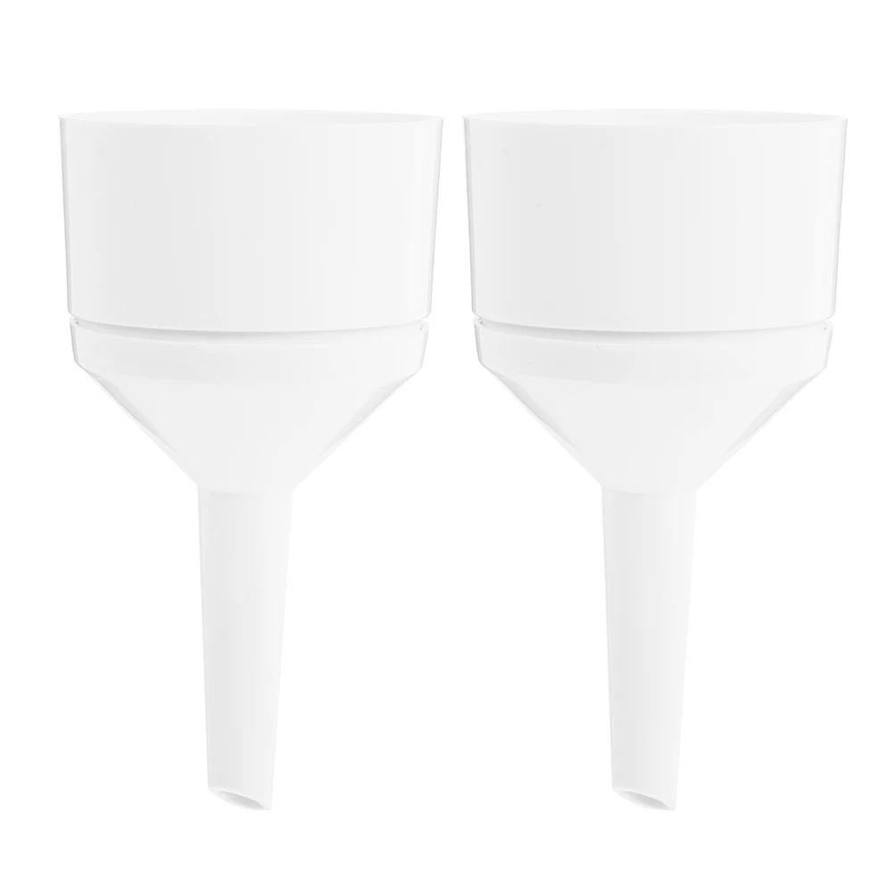 

2 Pcs Strainer Suction Filter Funnel Wide Mouth Versatile White Funnels Liquids