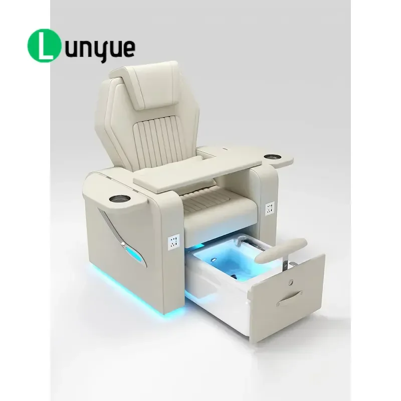 Electric Massage Recliner Chair Synthetic Leather Single Sofa for Manicure Eyelash Foot Bath Commercial Furniture