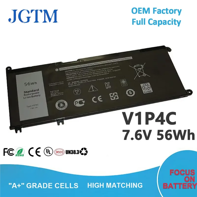 

JGTM V1P4C FMXMT 0FMXMT 7.6V 56Wh Laptop Battery For Dell Chromebook 13 3380 Inspiron Chromebook 14 7486 Series Batteries