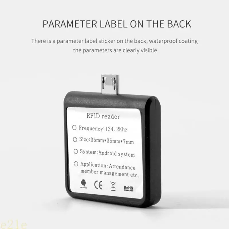 

E21E Pet Scanner W86 134.2KHZ Animal Ear Tags Portable Scanner Dog for Cat Label Card Reader NFC Access Support EMID FXD-A FX
