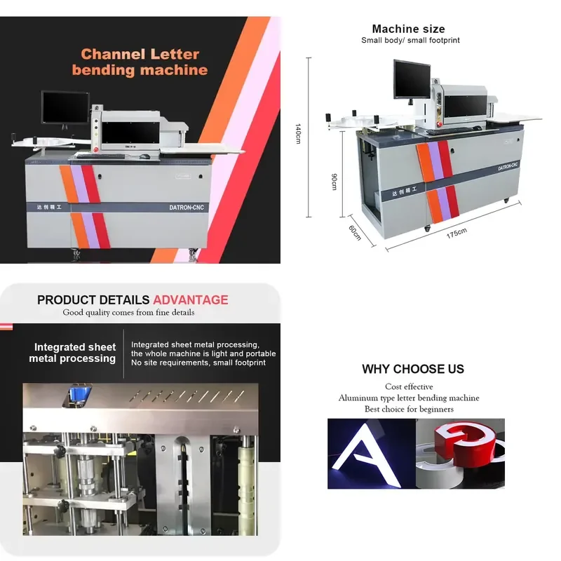 for NL-180 CNC Automatic Electric 3D Channel Letter Bending Machine for Advertising Plastic Aluminum Acrylic LED Signs