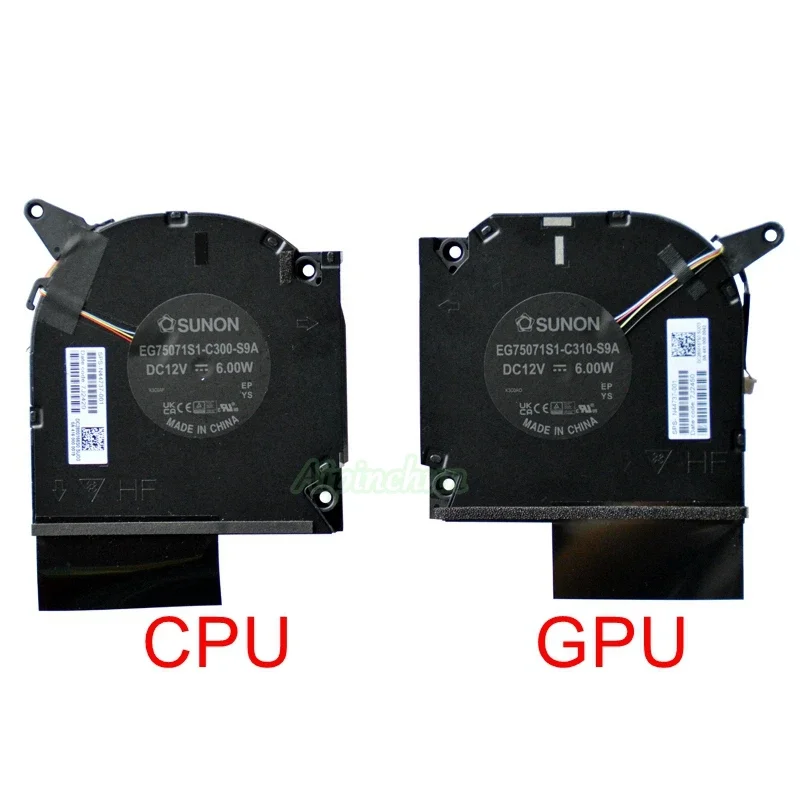 New Laptop CPU GPU Cooling Fan For HP OMEN 9PLUS 16-U 16-WF 16-WF0041TX 16-XF TPN-C167 TPN-C168 Cooler N44737-001 80W DC12V