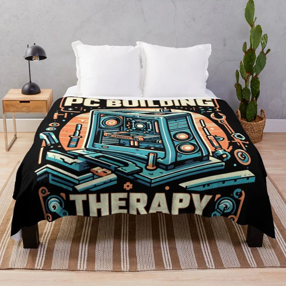 PC Builder - Pc Building Therapy v3 Throw Blanket Stuffeds Blankets For Bed Blankets