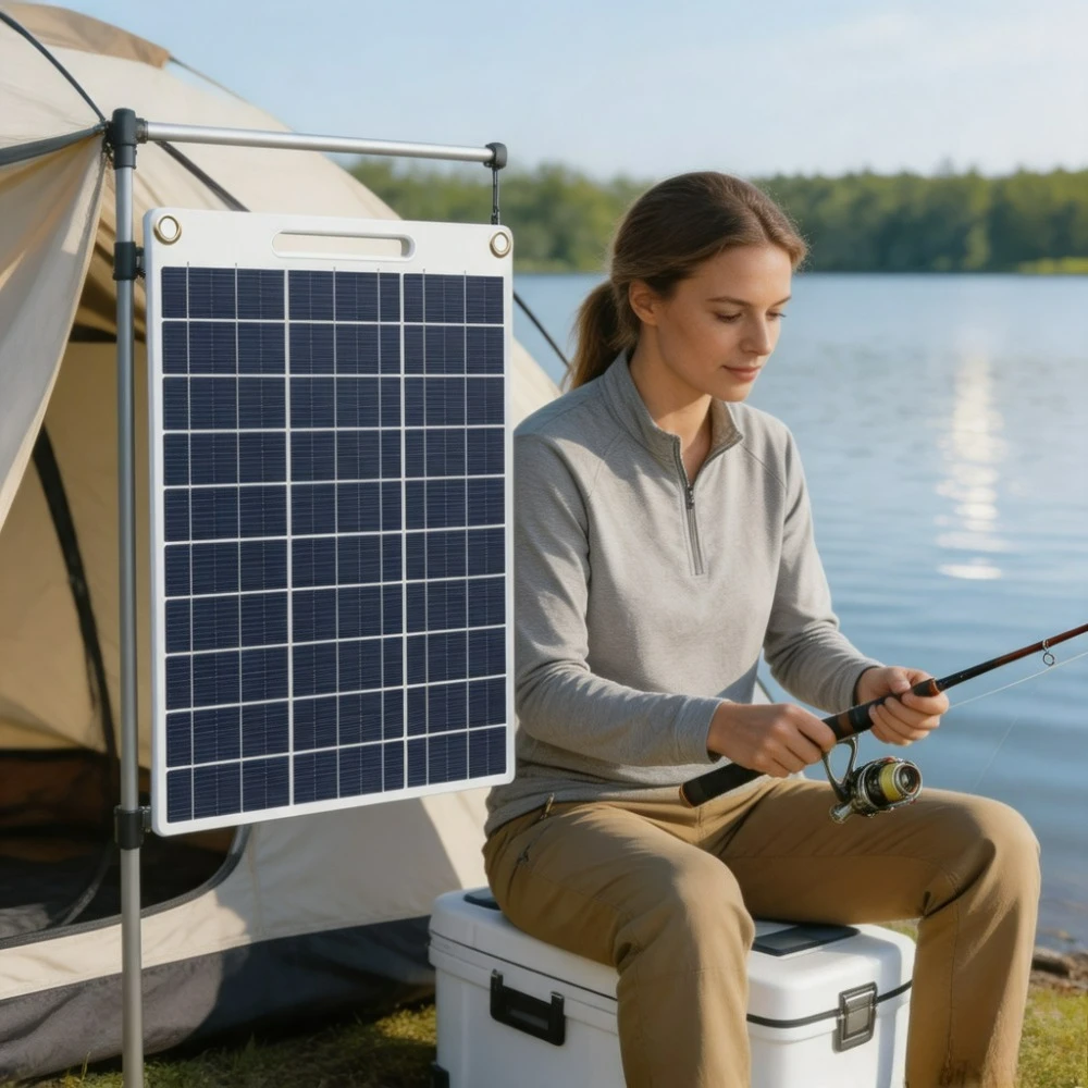 15W 20W Solar Panel Water Resistant Charger Portable 5V Dual USB Fast Charging Outdoor Emergency Power for Camping Hiking RV