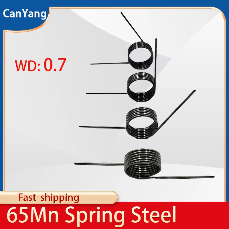 

65Mn Steel Helical Torsion Spring V-Shaped Helicaltorsio Ring Wire Diameter 0.7mm Angle 60 90 120 180 Degrees 2Pieces Custom