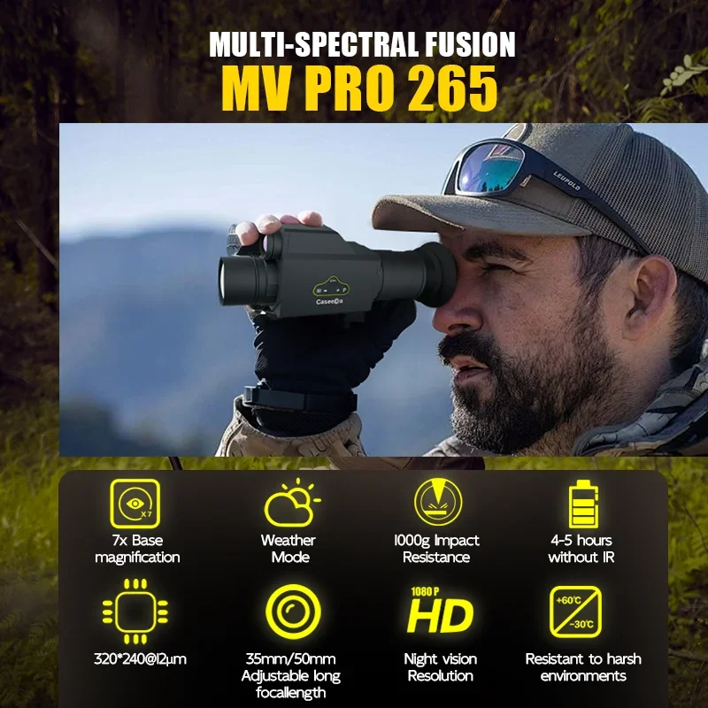 2026 Portable Thermal Imaging Monocular MV265 Pro 320*240 Sensor | Handheld Thermal Scope For Outdoor Search And Night Viewing
