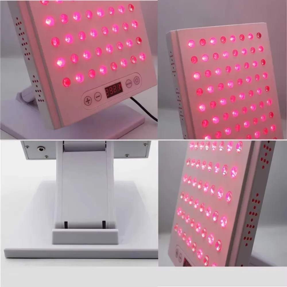 لوحة LED حمراء بالقرب من الأشعة تحت الحمراء 660 نانومتر 850 نانومتر جهاز علاج بالضوء الأحمر للألم والجلد والانتعاش والنوم ولوحة طاقة عالية محمولة منزلية