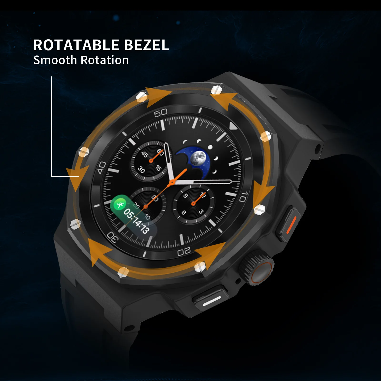 مجموعة تعديل فاخرة لساعة سامسونج 8 40 مللي متر 44 مللي متر حافظة معدنية شريط مطاطي لساعة 8 كلاسيكية 46 مللي متر طقم تجديد الملحقات