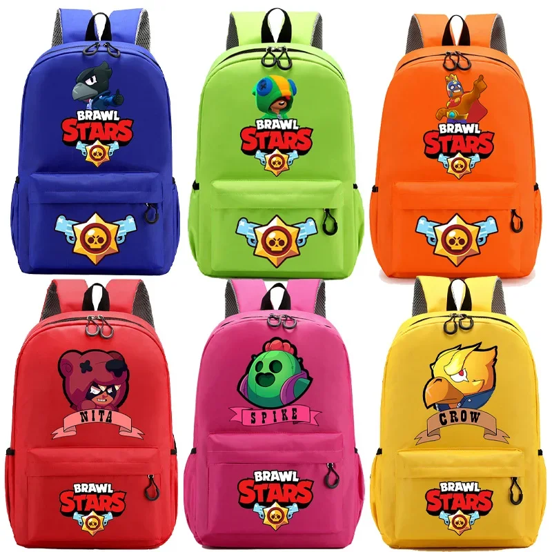 Game Anime Backpack Boys Girls New Leon Spike Sandy Action Figures Schoolbags Student School Travel Rucksack Bags Gift Hot Sales