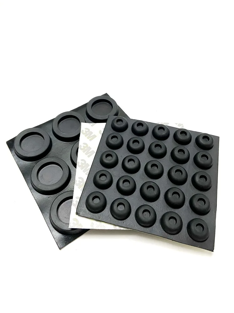 Furniture Cabinet Door Anti-Collision Self-Adhesive Rubber Foot Pad Square Circular Black Semi Transparent Chassis Damping Block