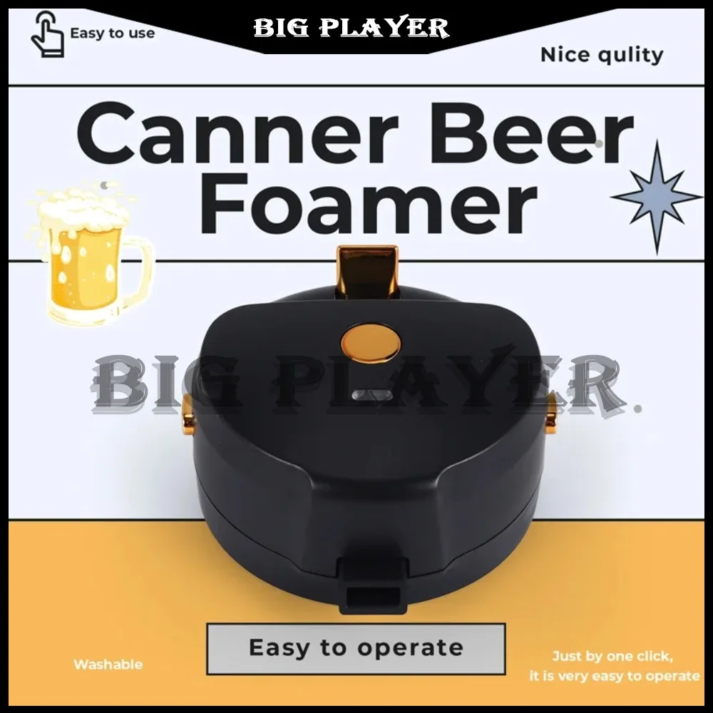 Portable Canned Beer Foamer - Rechargeable Washable Foam Maker For Beer Serving