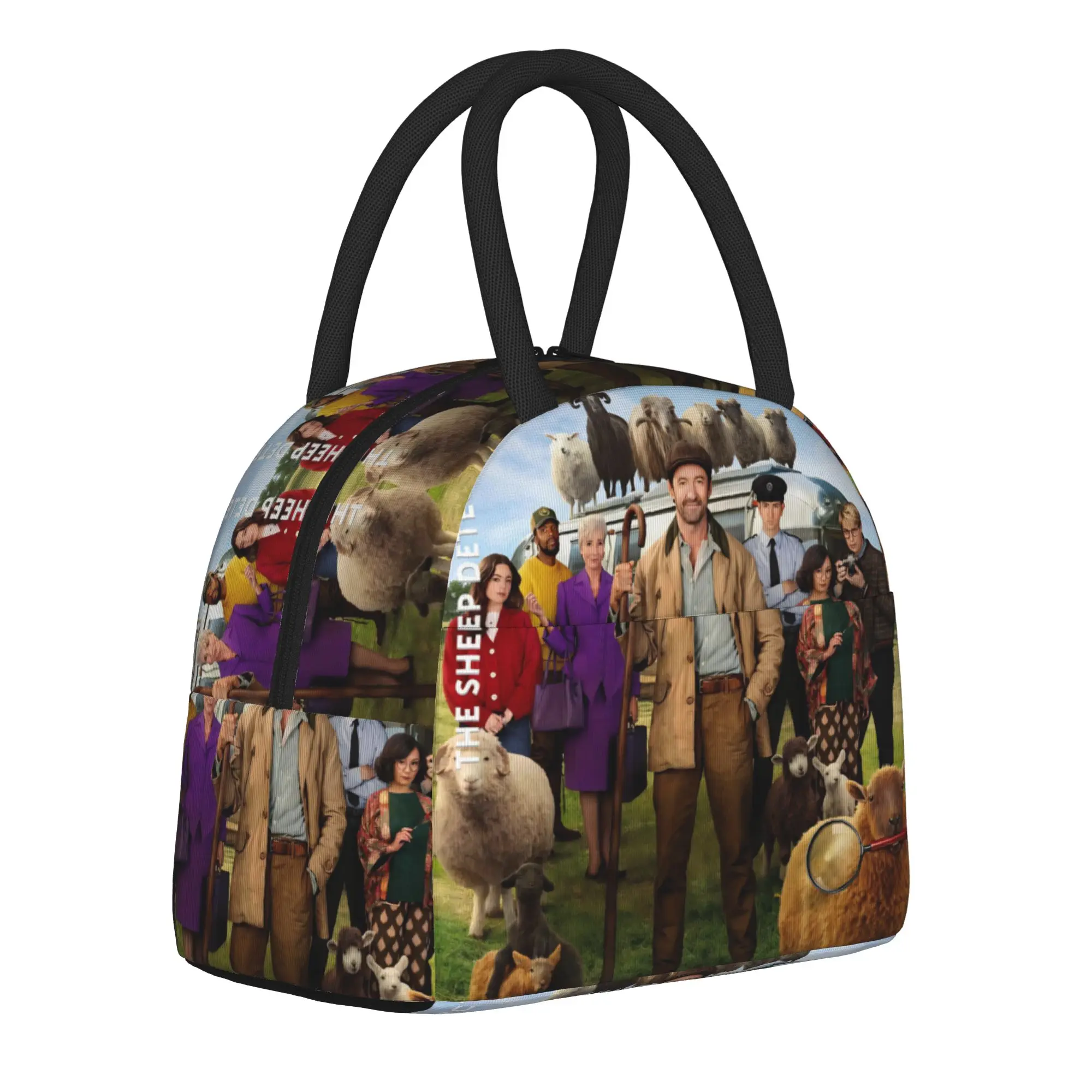 Insulated Lunch Bag The Sheep Detectives Movie Accessories  Lunch Food Box Harajuku Cooler Thermal Lunch Box For School