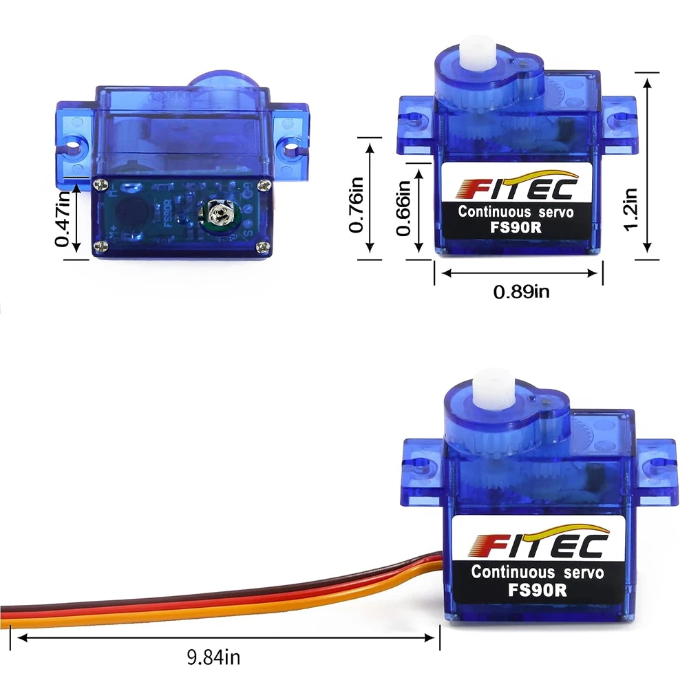 4 قطعة Feetech FS90R 9 جرام مايكرو سيرفو خفيفة الوزن RC محرك معزز لاردوينو ميكروبيت لتقوم بها بنفسك الروبوتية هليكوبتر طائرة قارب