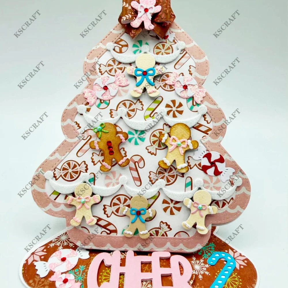 KSCRAFT Christmas Tree Shaker Mini Album Cutting Dies Stencils for DIY Scrapbooking Decorative Embossing DIY Paper Cards view 3