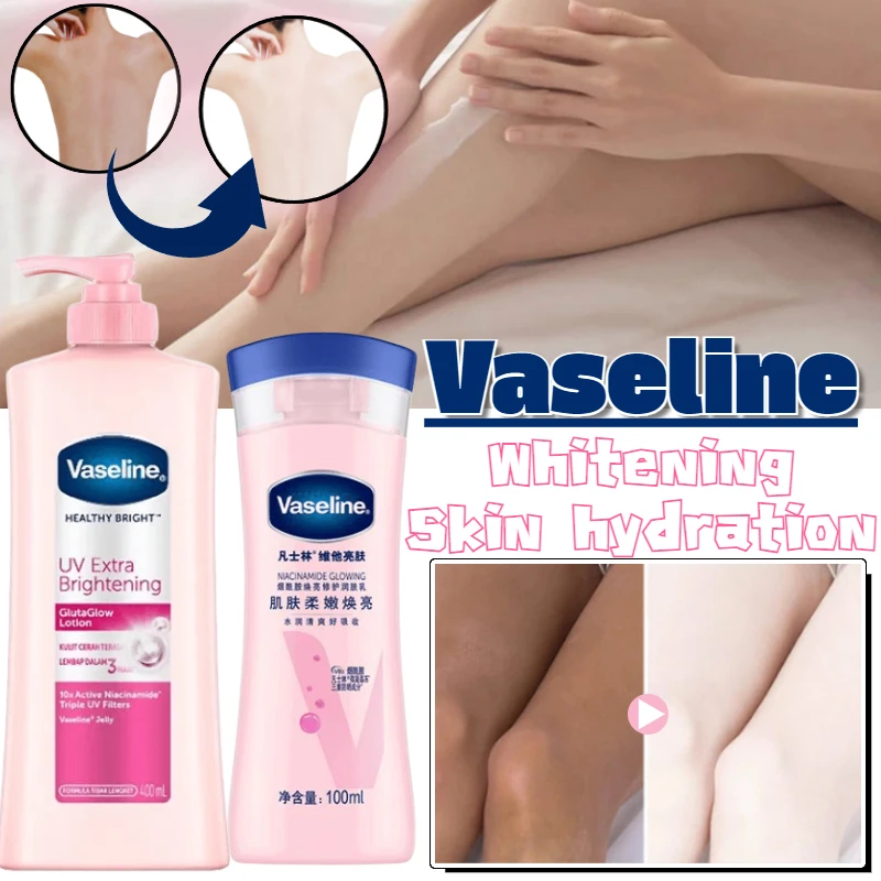 Whitening Moisturizing Chicken Skin Vaseline Body Lotion Niacinamide Whitening Moisturizing Brightening Skin Lotion 100ml/400ml