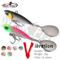 WALK FISH 1PCS 81mm 21g Spinner Bait Metal VIB Fishing Lure Rotating Tail Vibration Sequins Japan Wobbler Trolling Bait Predator