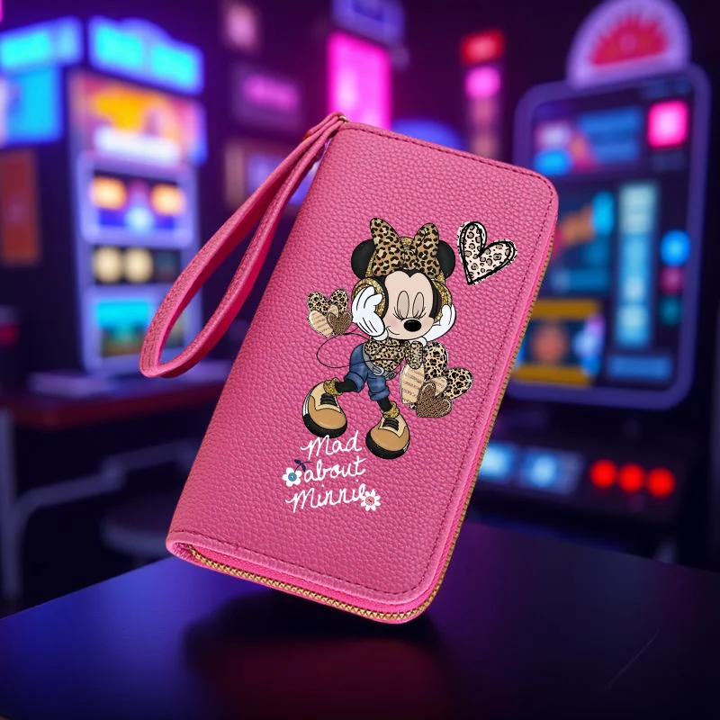 محفظة ميني طويلة مع حزام معصم، فتحات للبطاقات، سحاب للإغلاق، جيب للعملات المعدنية، هدية مثالية للمكتب والسفر والتسوق في الهواء الطلق