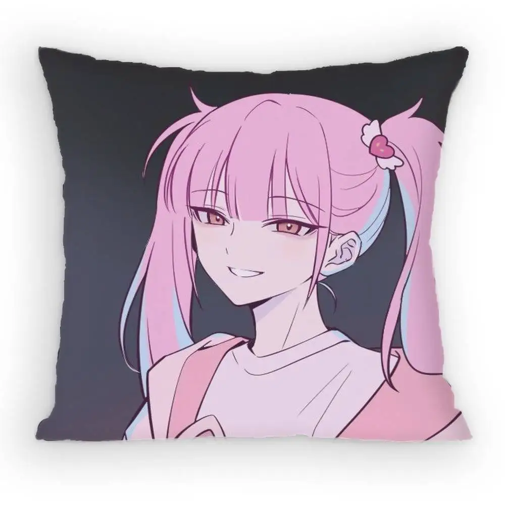 Link Click Anime Pillow Case Sofa Living Room Bedroom Headboard Backrest Cushion Square Cushion Nap Time