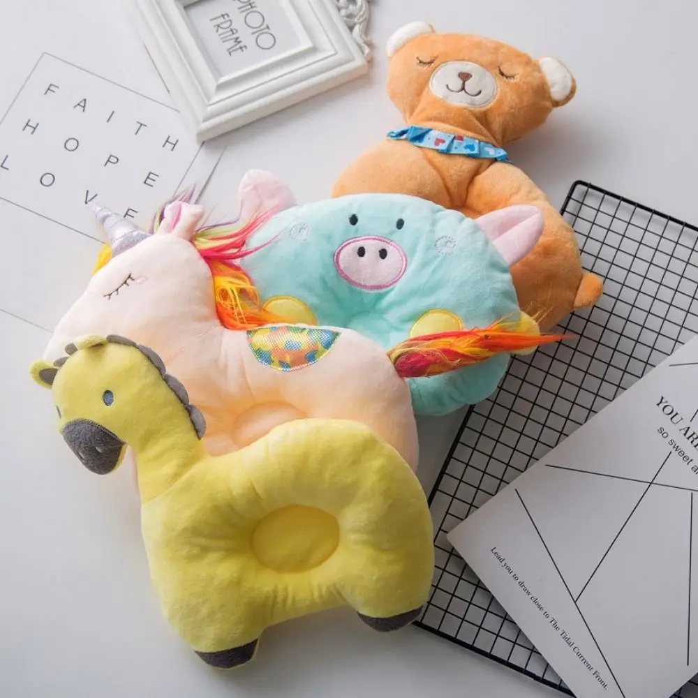 

Deer/Pig/Bear Shape Cat Sleeping Neck Pillow Soft Warm Dog Neck Support Pillow Velvet/Cotton Comfortable Dog Bed Pillow