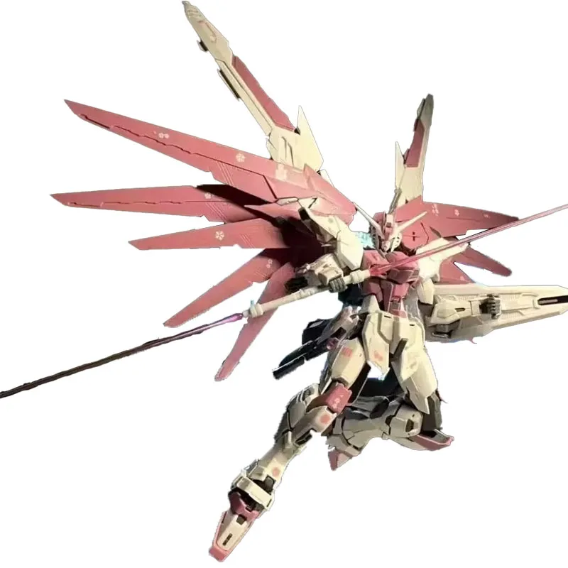 HG 1/144 ZGMF-X10A 신입생 자유 메카 조립 모델 액션 피규어 벚꽃 색상 구성 어린이 장난감 선물 장식