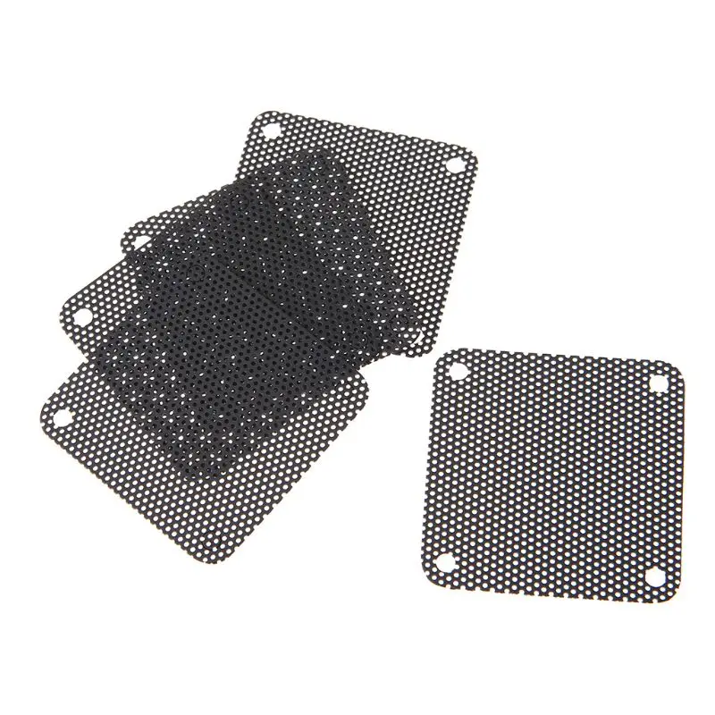 5Pcs/set 40/50/60/70/80/90/140mm PVC Fan Dust Filter PC Dustproof Case Cuttable Computer Mesh Cover Mesh Black