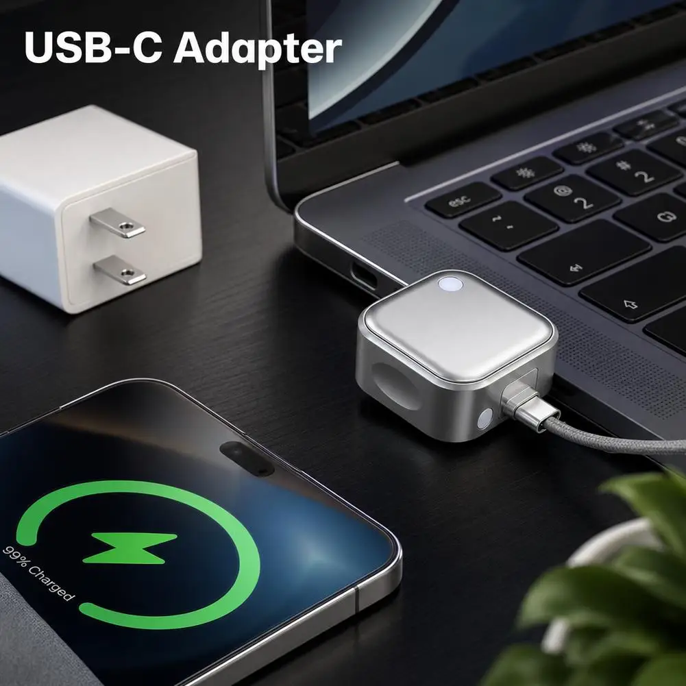 140W Super Fast Charging Type-C Adapter AI Intelligent Automatic Separation Compact Portable for Digital Devices