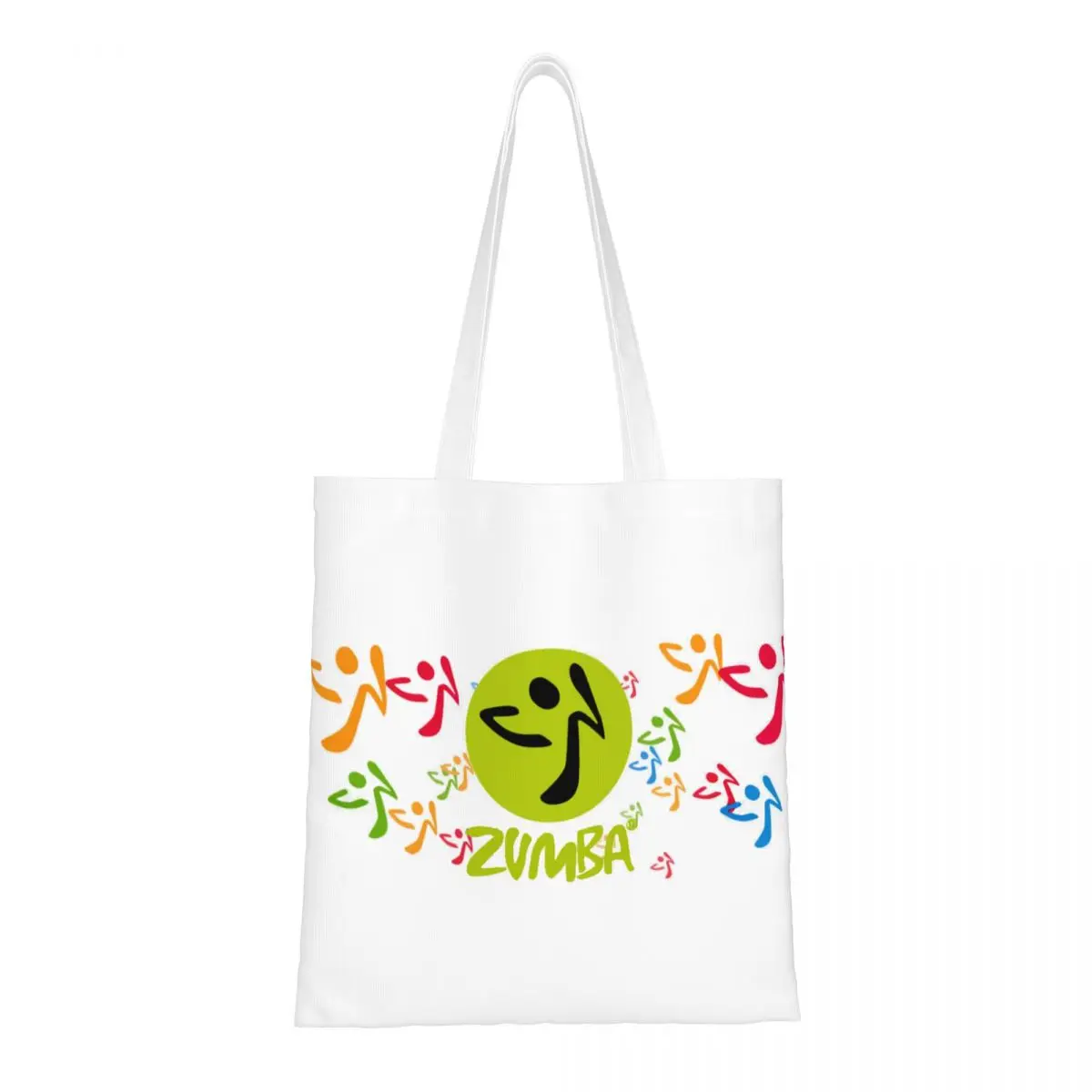 Personalizzato divertente stampato Zumba Dancer Dance Shopping Tote Bag portatile Canvas Shopper Shoulder Friends Health Fitness Handbag