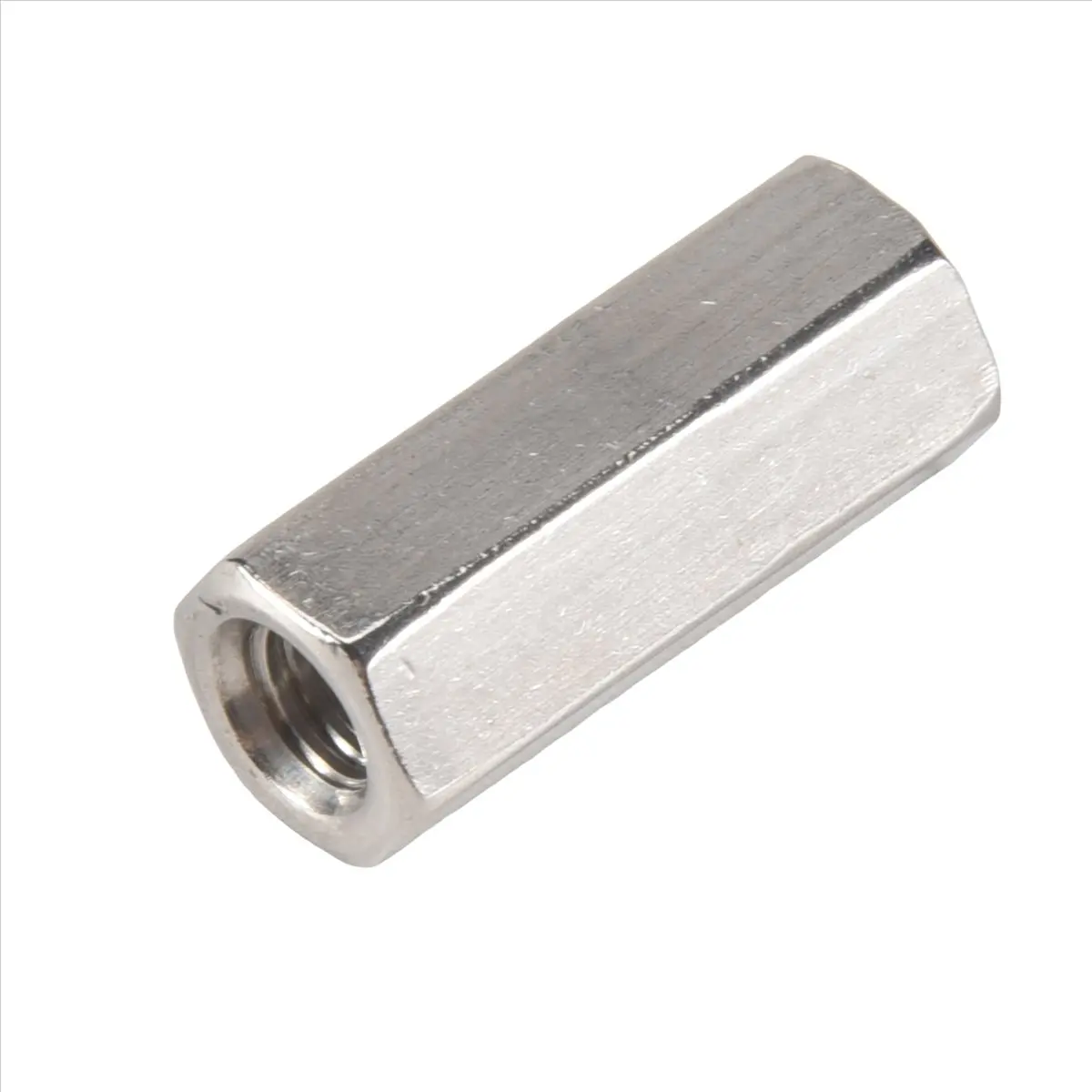 NEW 4PCS M6 x 1 Pitch 25 mm Long 304 Stainless Steel Metric Hexagon Stud Extension Hexagon Nut