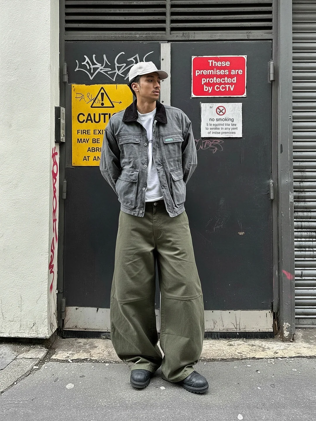 

Ретро-американские деконструированные рабочие брюки: новая трендовая модель весна-осень, плиссированные свободные мужские брюки-карго из хлопка в уличном стиле