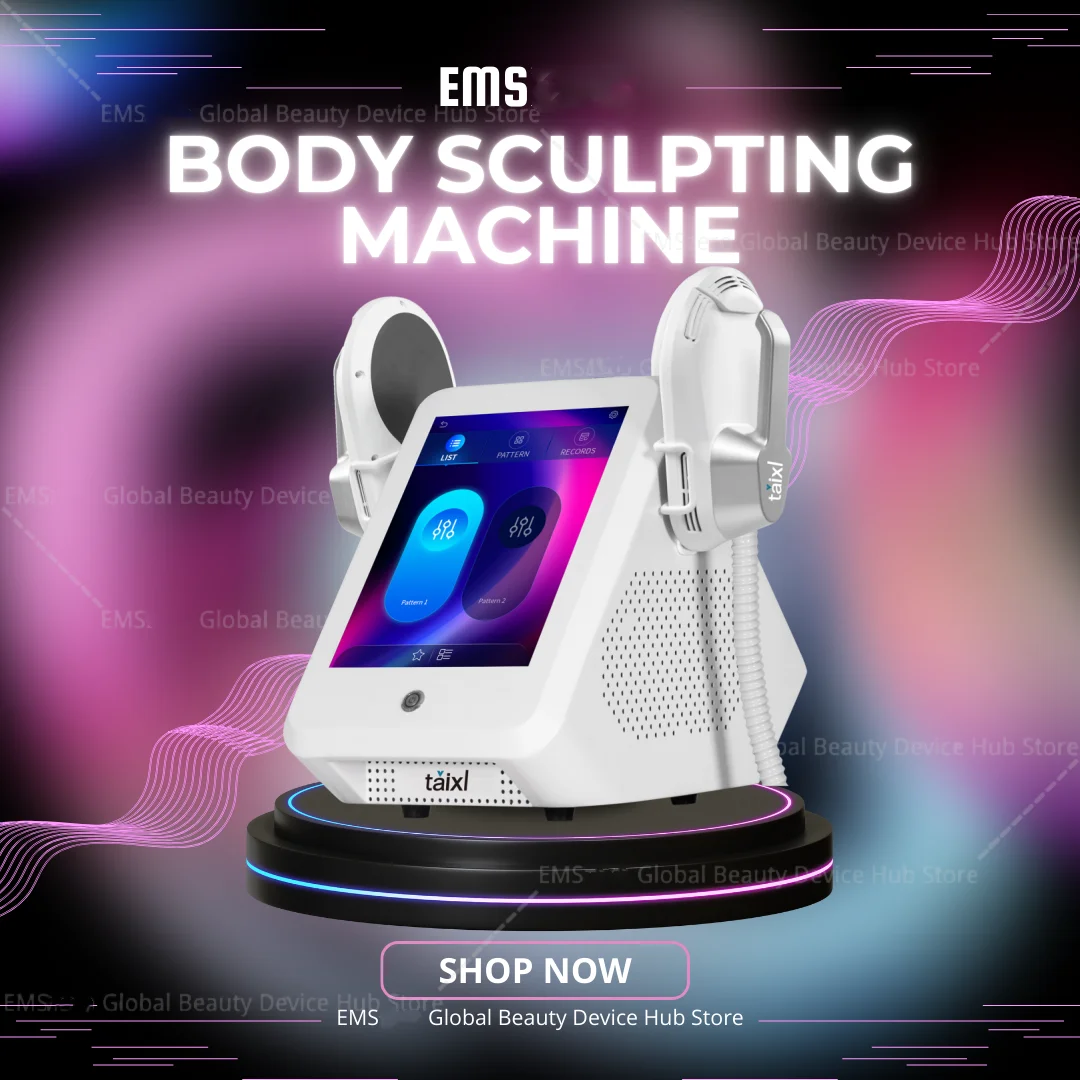 

EMS Neo Slimming Machine 6500W Electromagnetic Muscle Stimulation Body Sculpting Pelvic Equipment 4 Handles RF