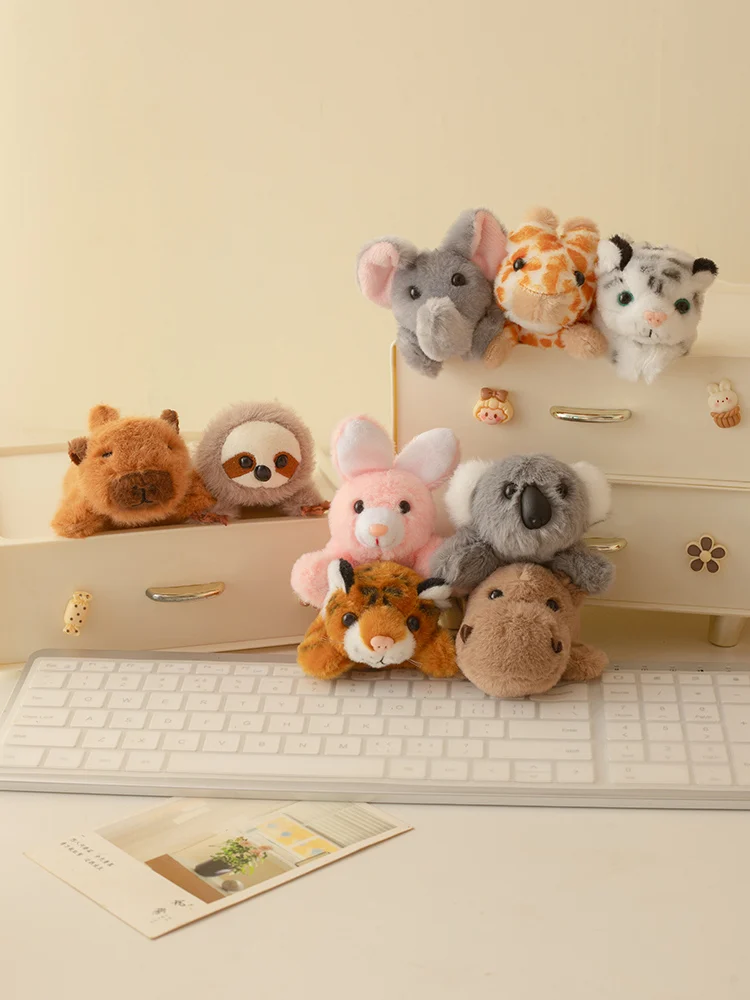 

Кролик Тигр плюшевые игрушки Коала Бегемот животное серия наклейки на холодильник куклы настольные украшения подарок