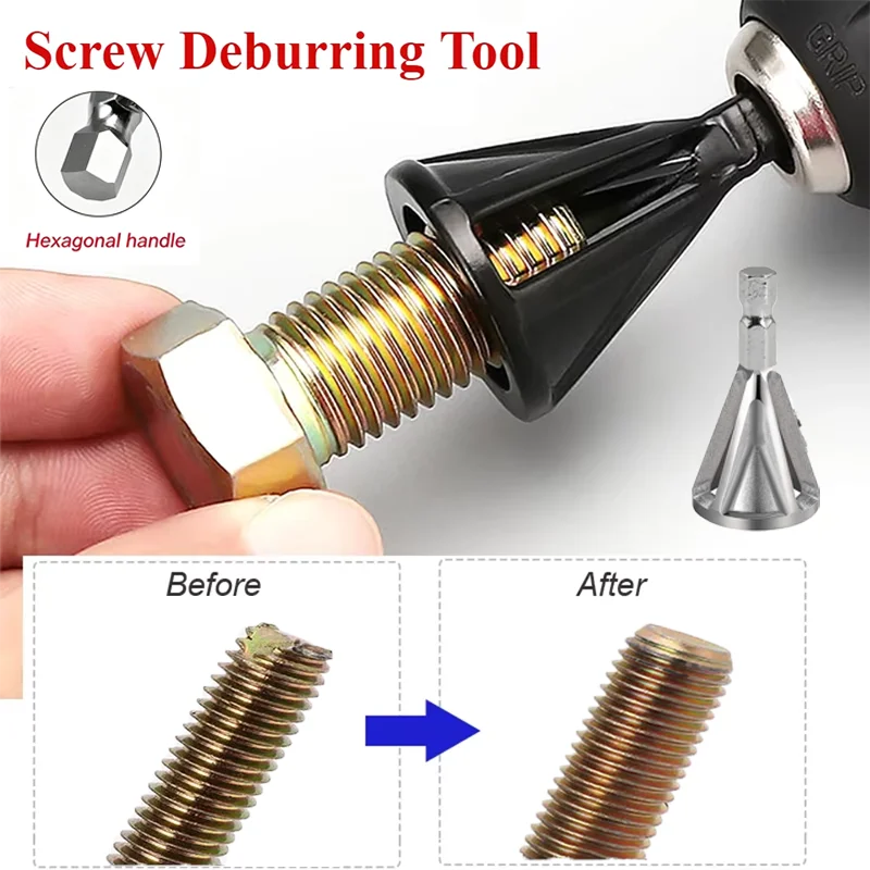 1pc Chamfering Tool, Chuck Drill Tool, Metal Deburring External Chamfering Tool, Grinding Angle Trimming, Suitable For Various
