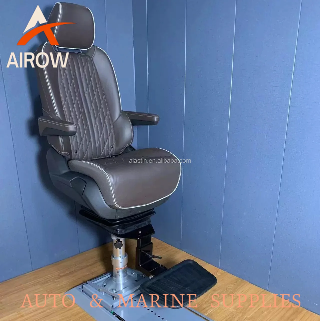 Airow auto Other Marine Supplies Boat Parts Adjustable Base Bracket Leather Driver Seats Boat Captain Chair Seat