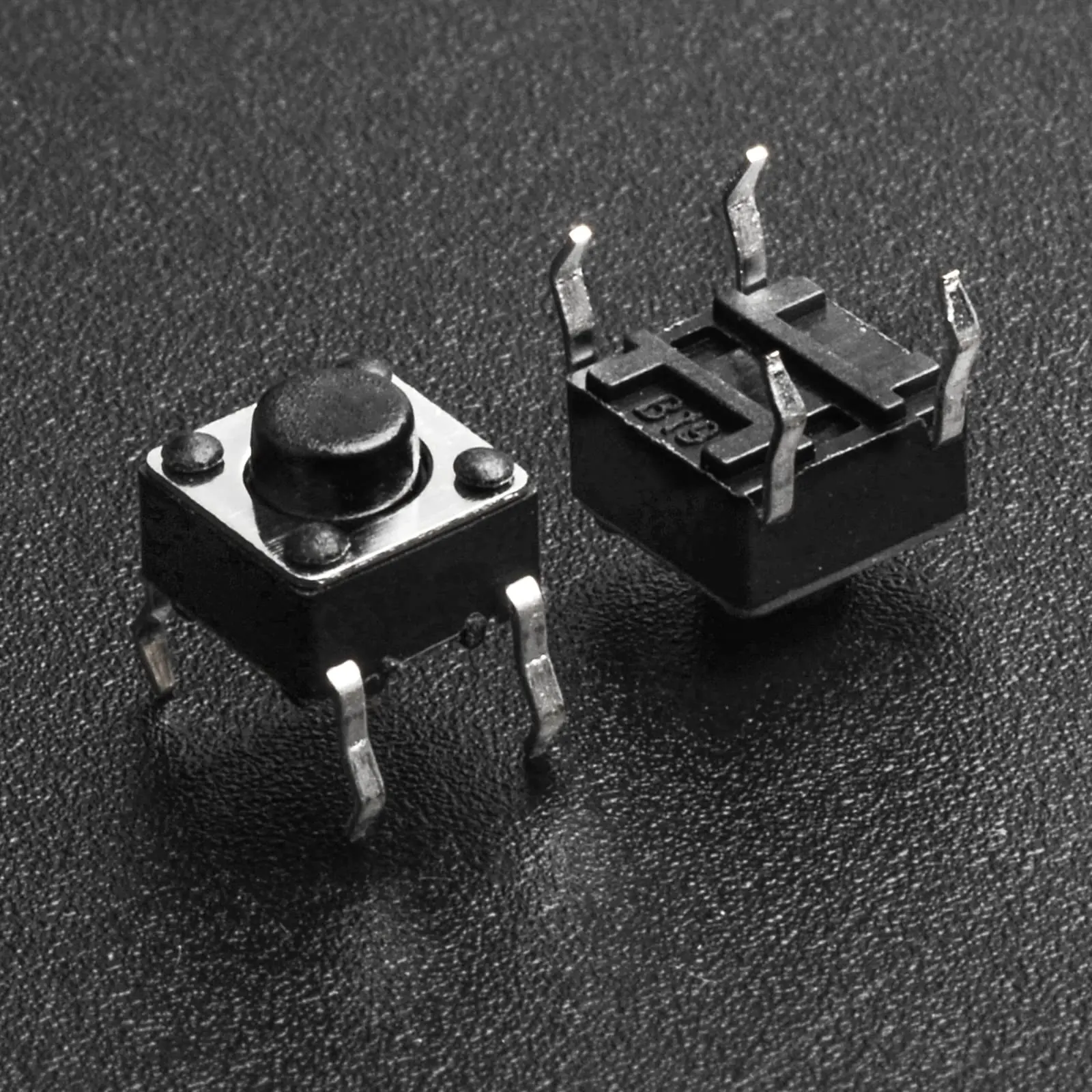 6 x 6mm x 5mm Momentary Tactile Tact Push Button Switch for PCB 4 Pin DIP Black