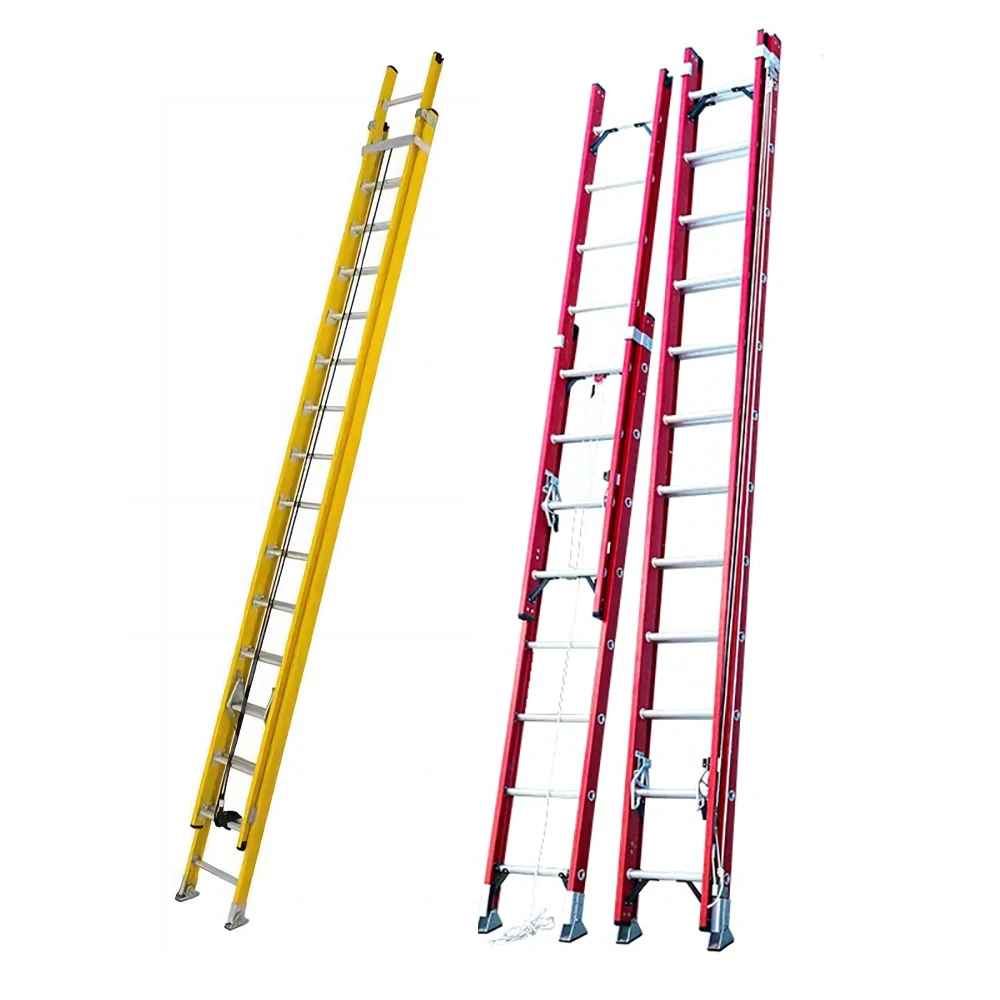produced by China Manufacturer High-Quality Fiberglass Extension Ladder for Industrial Applications Fiberglass Extension Ladder