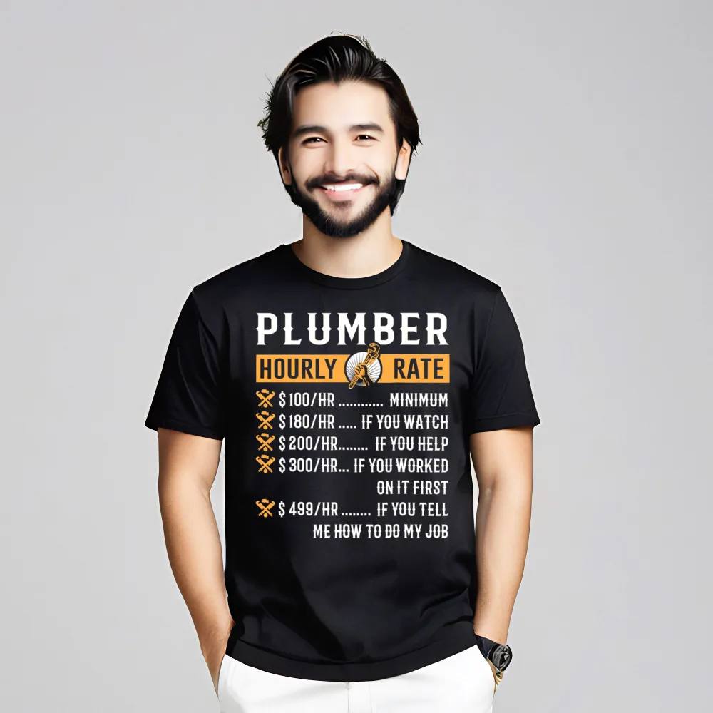 Design Topy i koszulki z krótkim rękawem Dzień Pracy Crewneck Czesana bawełna Męskie koszulki Śmieszne prezenty P umber P Design Tshirts Hip Hop