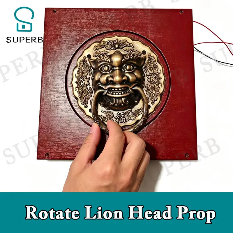 Room Escape Prop Lion Head Prop Rotate the lion head to right position to open maglock Escape Room prop superb 1987 new prop2026