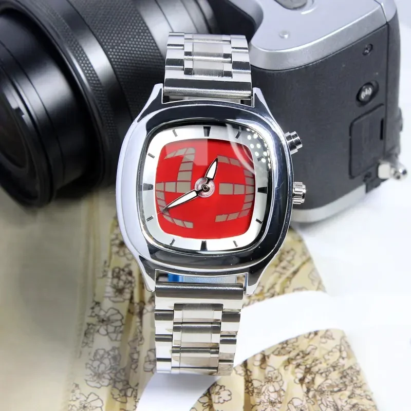 Fashionable Creative Men'S Watch Y2k Ins Style Pointer Digital Dual Display Luminous Men Quartz Watch Relojes Para Hombres