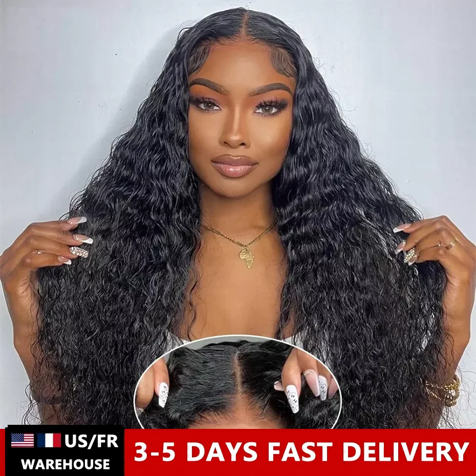 Glueless Wigs Human Hair Deep Wave Ready Wear And Go 5x5 6x4 Lace Closure Wig Pre Cut Curly 13x4 HD Lace Front Wig No Glue